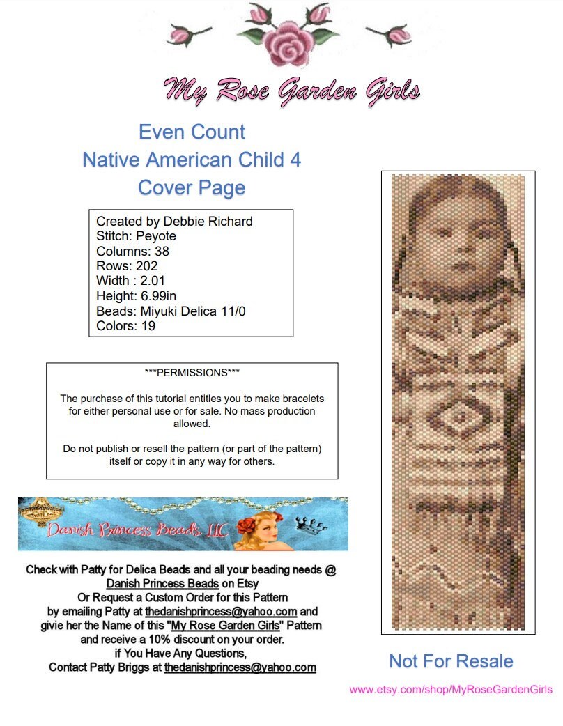 Native American Child 4 Peyote Bracelet Pattern Even Count - Etsy