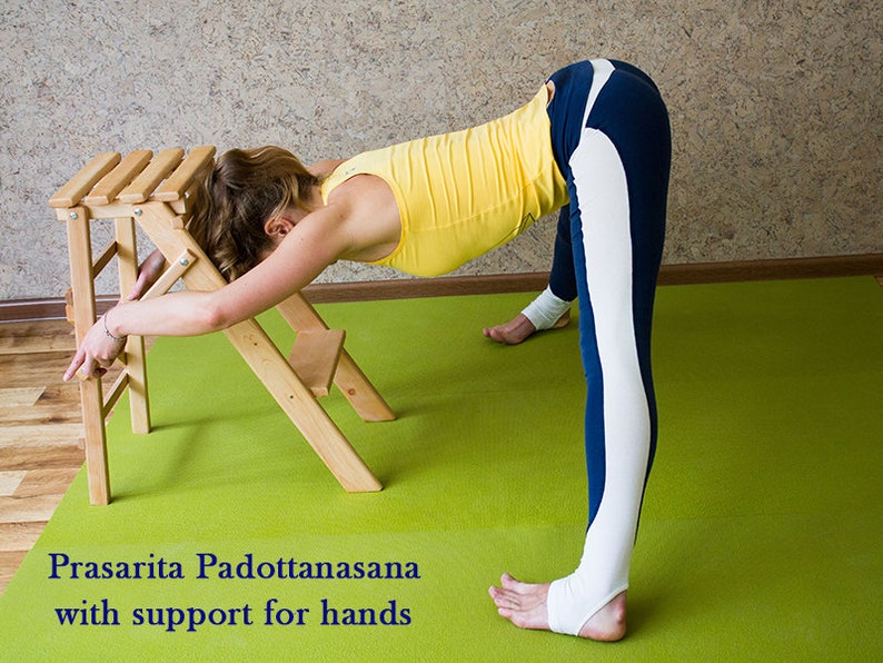 Tall yoga bench. Backless yoga chair. Tall Iyengar prop chair. Etsy