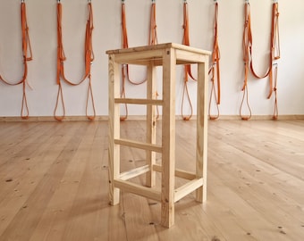 Tall Wooden Yoga Chair for Iyengar Practice – Sturdy, Foldable & Eco-Friendly