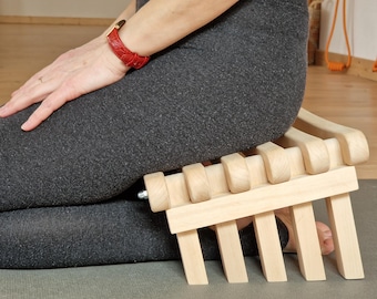 Wooden Folding Yoga & Meditation Chair – Ergonomic, Compact, Adjustable Height