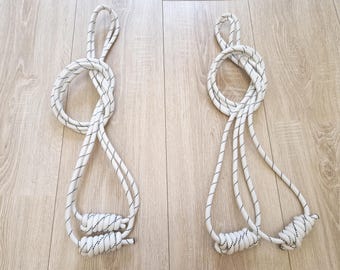 Yoga Anti-Gravity Wall Rope Set of Pair Polyamide Ropes 1.1 m or 43 inch. Iyengar Yoga Wall Ropes. Yoga Kurunta Cord