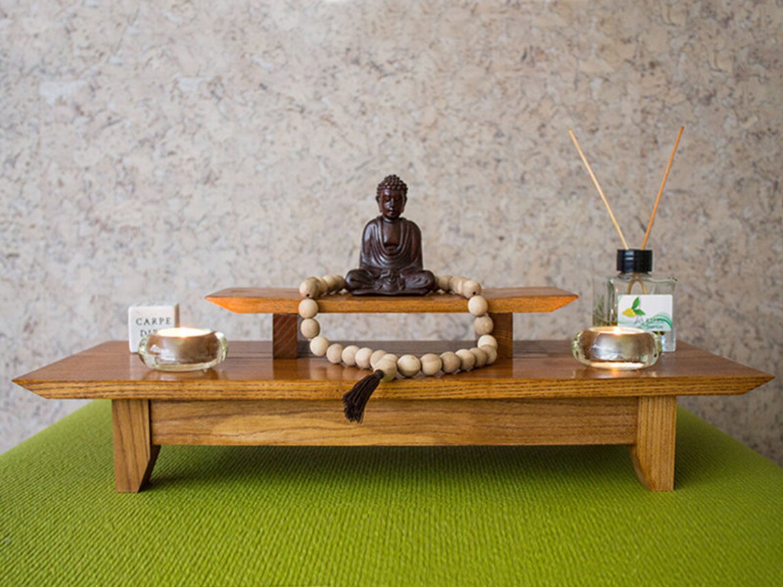 Puja table. Meditation shrine. Prayer table. Meditation altar. Etsy
