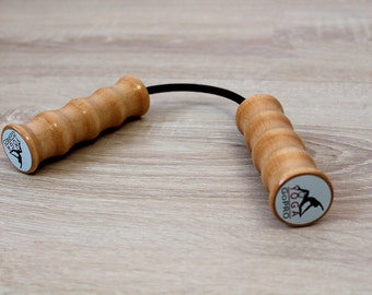 Eco Expander for arms, chest and shoulders with wooden handles, Hand grippers, Yoga Pull Rope, Resistance Bands