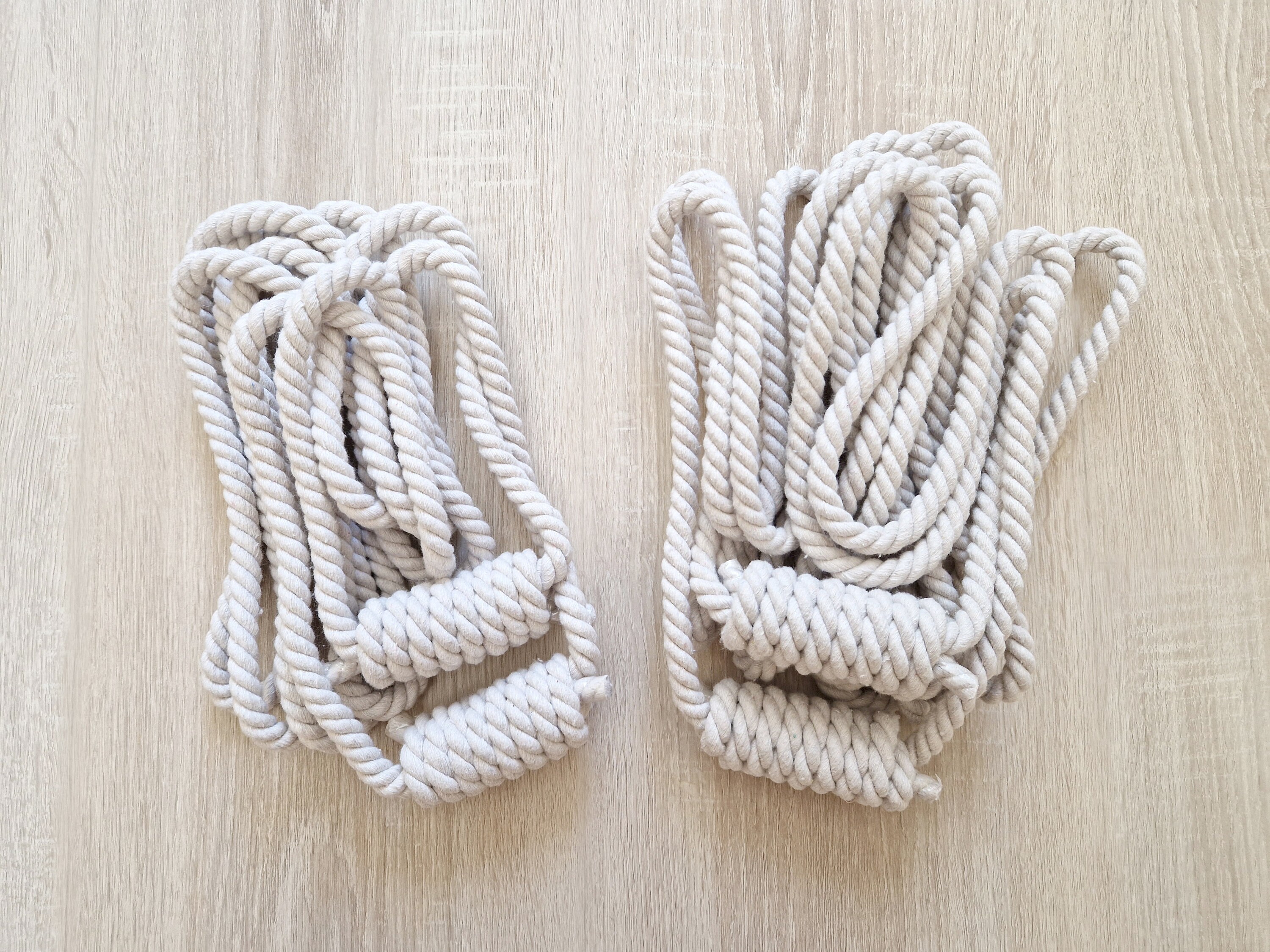 Meditation Rope Yoga Anti-gravity Wall Rope Set of Pair Cotton Ropes. Iyengar Yoga Wall ...