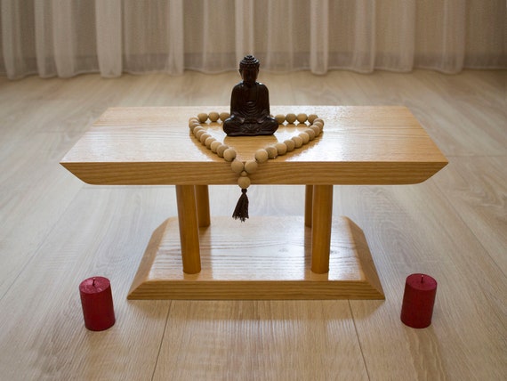 Puja Table. Meditation Shrine. Prayer Table. Meditation Altar. Tea Table.  Buddhist Altar. Japanese Table. Zen Altar. 