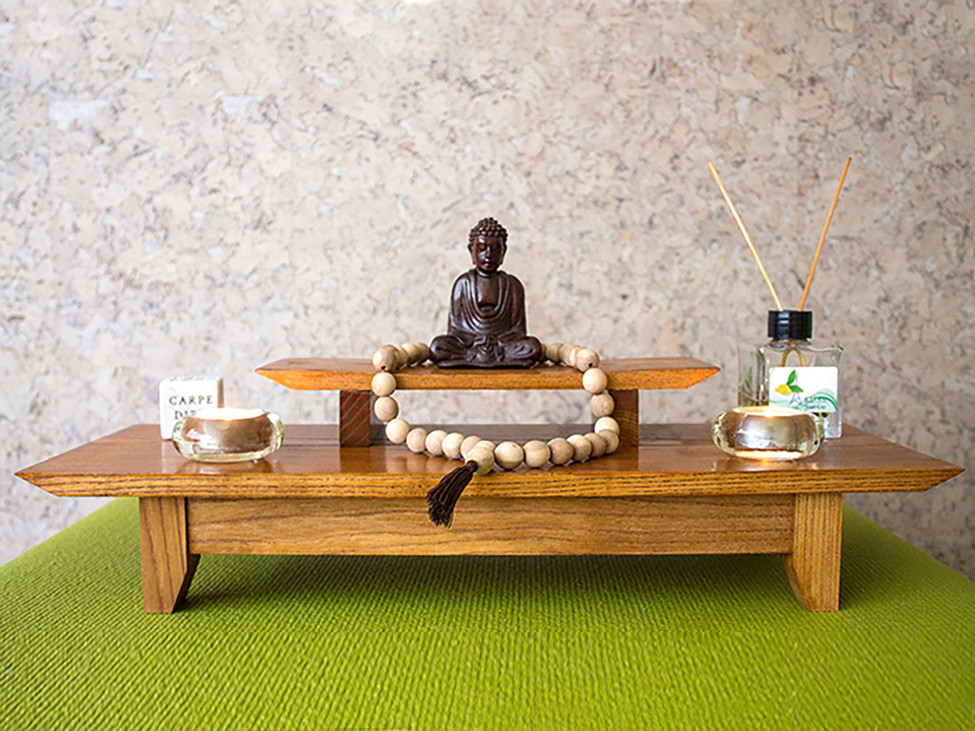 Puja Table. Meditation Shrine. Prayer Table. Meditation Altar. Tea