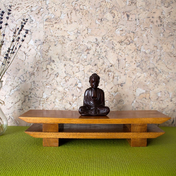 Mini table Puja. Piédestal Puja. Sanctuaire de méditation. Table de prière. Autel de méditation. Table de thé. Autel bouddhiste. Tableau japonais. Autel zen.