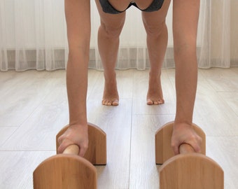 Parallettes en bois ECO. Supports de yoga antidérapants. Supports push-up. Barres de poussée. Barres de yoga. Presse de gymnastique poiriers. Barre à tremper. Barre parallèle.