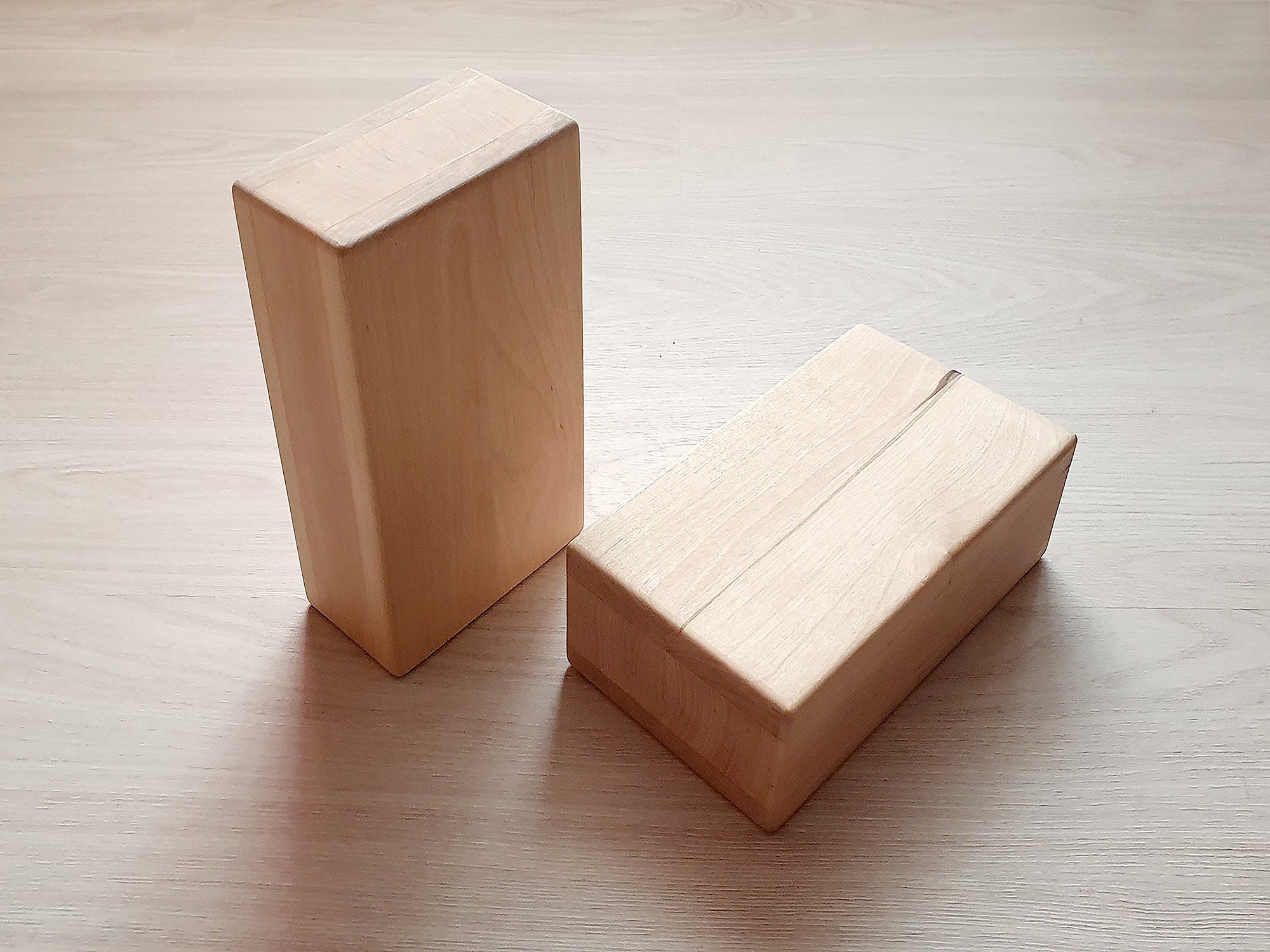 Pair of Wooden Yoga Blocks Standard Size 23x12x7.5 Cm for Support in Asanas  Props for Iyengar Yoga -  Canada