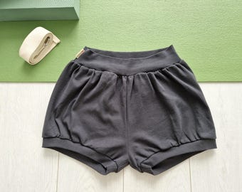 Gray Organic Cotton Iyengar Yoga Shorts for Women's and Men's Pune Style