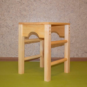 Halasana bench. yoga chair yoga bench Halasana box. inversion bench. Iyengar yoga chair. halasana props image 2