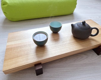 Tea Table in Japanese Zen Style. Use also as a Puja Meditation Table and Prayer Altar