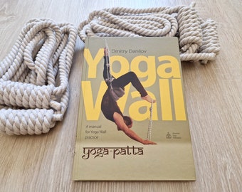 Unique Set of Yoga Wall Ropes Pair 1.1 m + Pair 1.3 m and Book Guide to Performing Yoga Kurunta Asanas by Dmitry Danilov