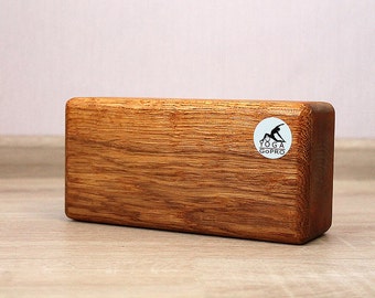 Handmade Pair of ECO Wooden yoga blocks 21.5 cm x 10.5 cm x 7 cm. yoga block.