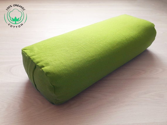 Olive Oval Yoga Bolster 60x30x15cm 100 Organic Cotton Fabric Cotton Yoga Pillow. Iyengar Yoga Bolster. Cotton Meditation Cushion Etsy Ireland