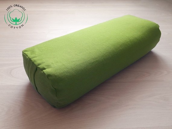 Oval Yoga Bolster 60x30x15cm 100% Organic Cotton Fabric Cotton Yoga Pillow.  Iyengar Yoga Bolster. Cotton Meditation Cushion -  Ireland
