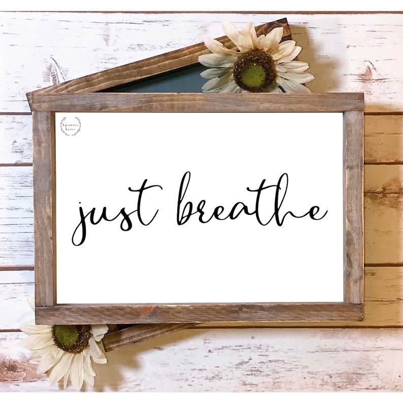 Download Just breathe SVG inspirational digital cut file | Etsy