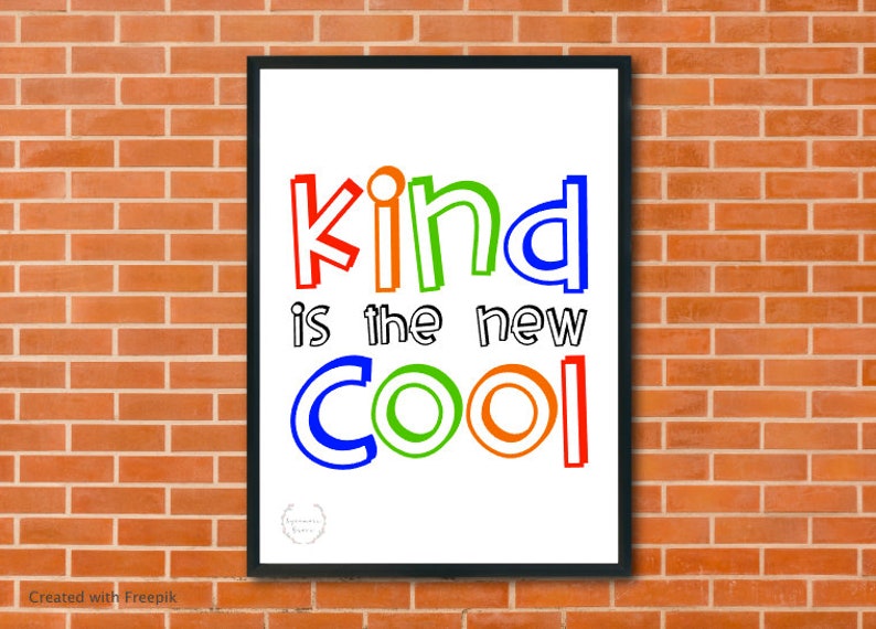 Kind is the new cool SVG Kindness svg motivational svg Etsy