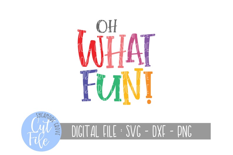 Oh What Fun Svg Jingle Bells Svg Round Bauble Ornament Svg  Etsy