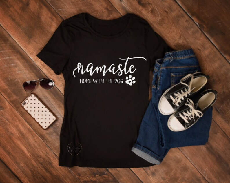Download Namaste home with the dog SVG dog mom svg stay home svg | Etsy