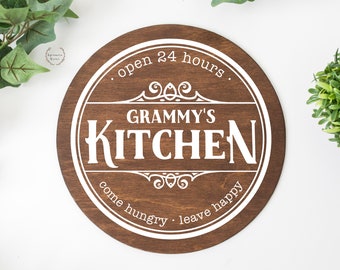 Grammy's Kitchen SVG, Open 24 hours, Come hungry, Leave happy, modern farmhouse kitchen cut file