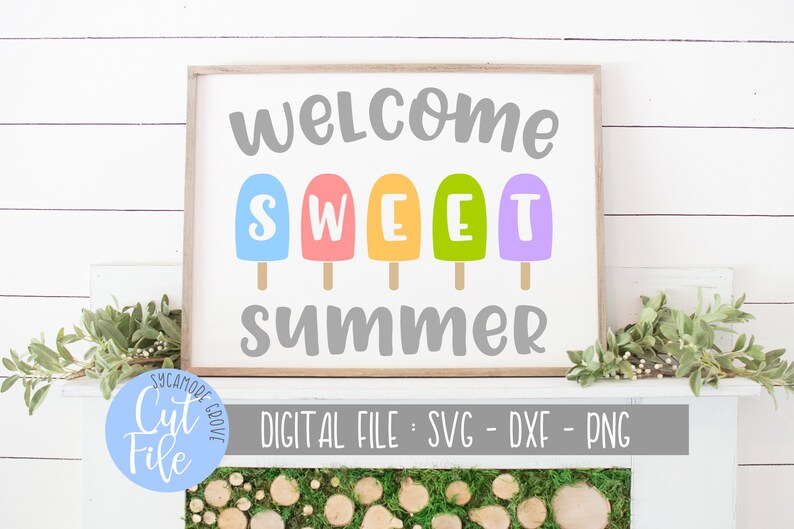 Download Welcome Sweet Summer Popsicles svg Welcome Summer svg | Etsy