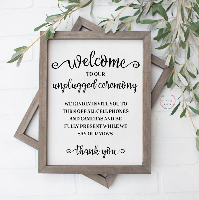 Free Free 146 Welcome To Our Unplugged Wedding Svg SVG PNG EPS DXF File