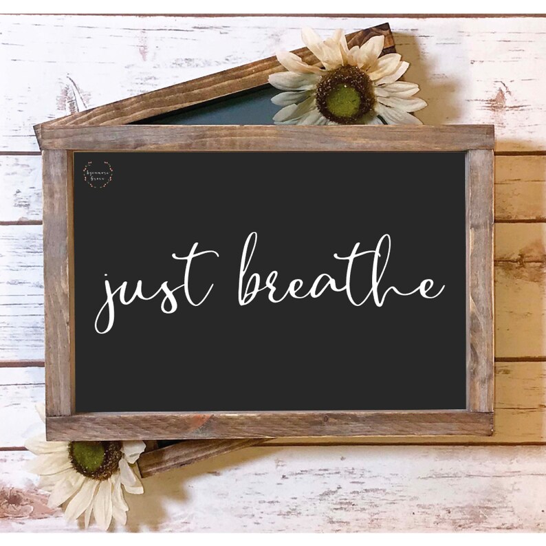 Download Just breathe SVG inspirational digital cut file | Etsy