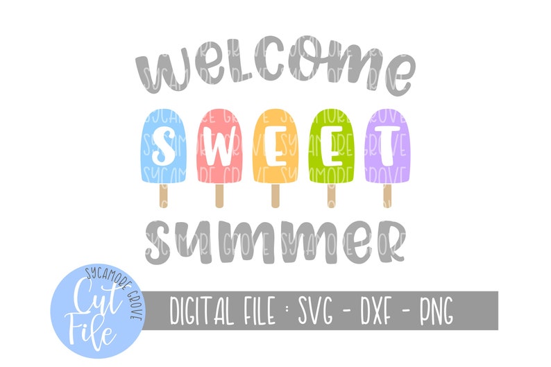 Download Welcome Sweet Summer Popsicles svg Welcome Summer svg | Etsy
