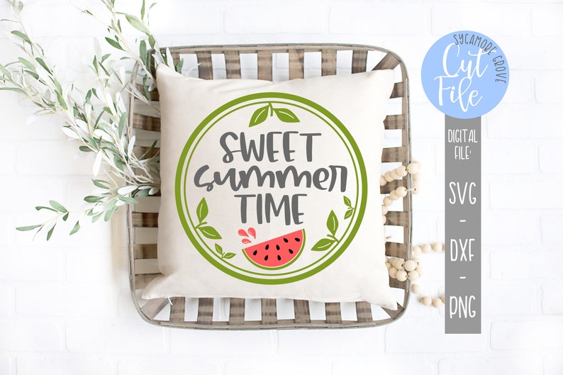 Download Sweet Summertime Watermelon svg Round Summer svg ...