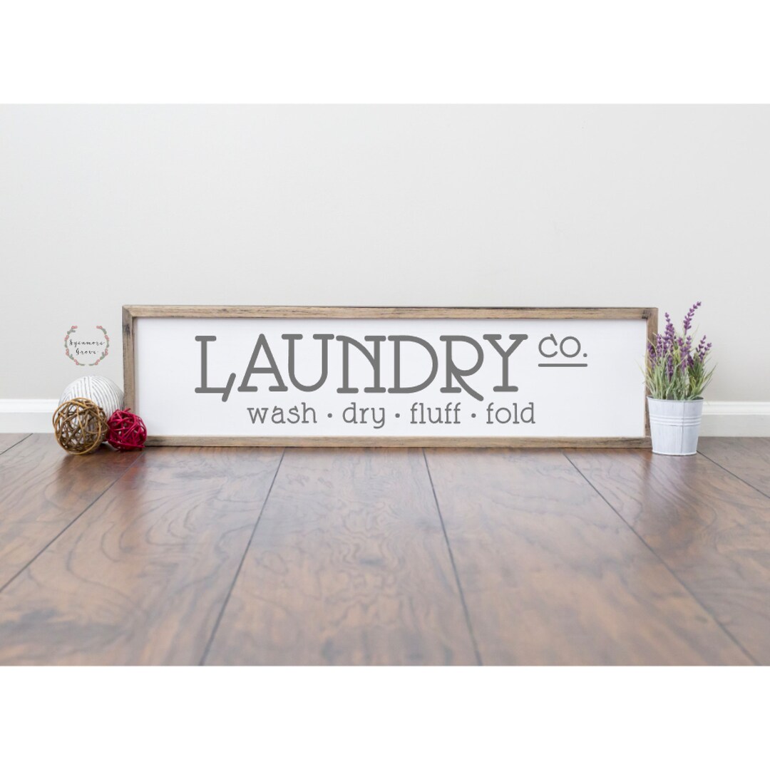 Laundry Room Sign SVG Modern Farmhouse Digital Cut File - Etsy