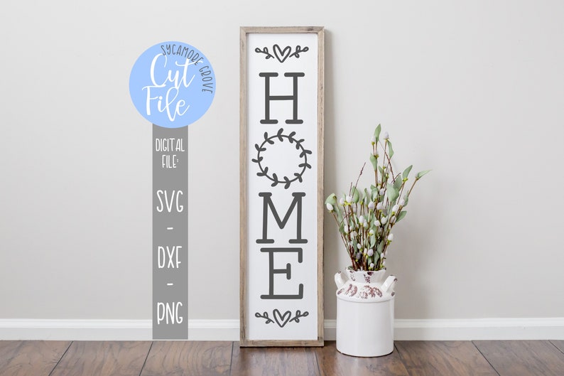 Download Home Wreath and Hearts svg Tall Vertical Welcome svg Front ...