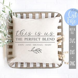 This Is Us svg, The Perfect Blend svg, Customizable Names svg, svg, Farmhouse svg, Blended Family svg, Silhouette, Cricut, DIGITAL CUT FILE