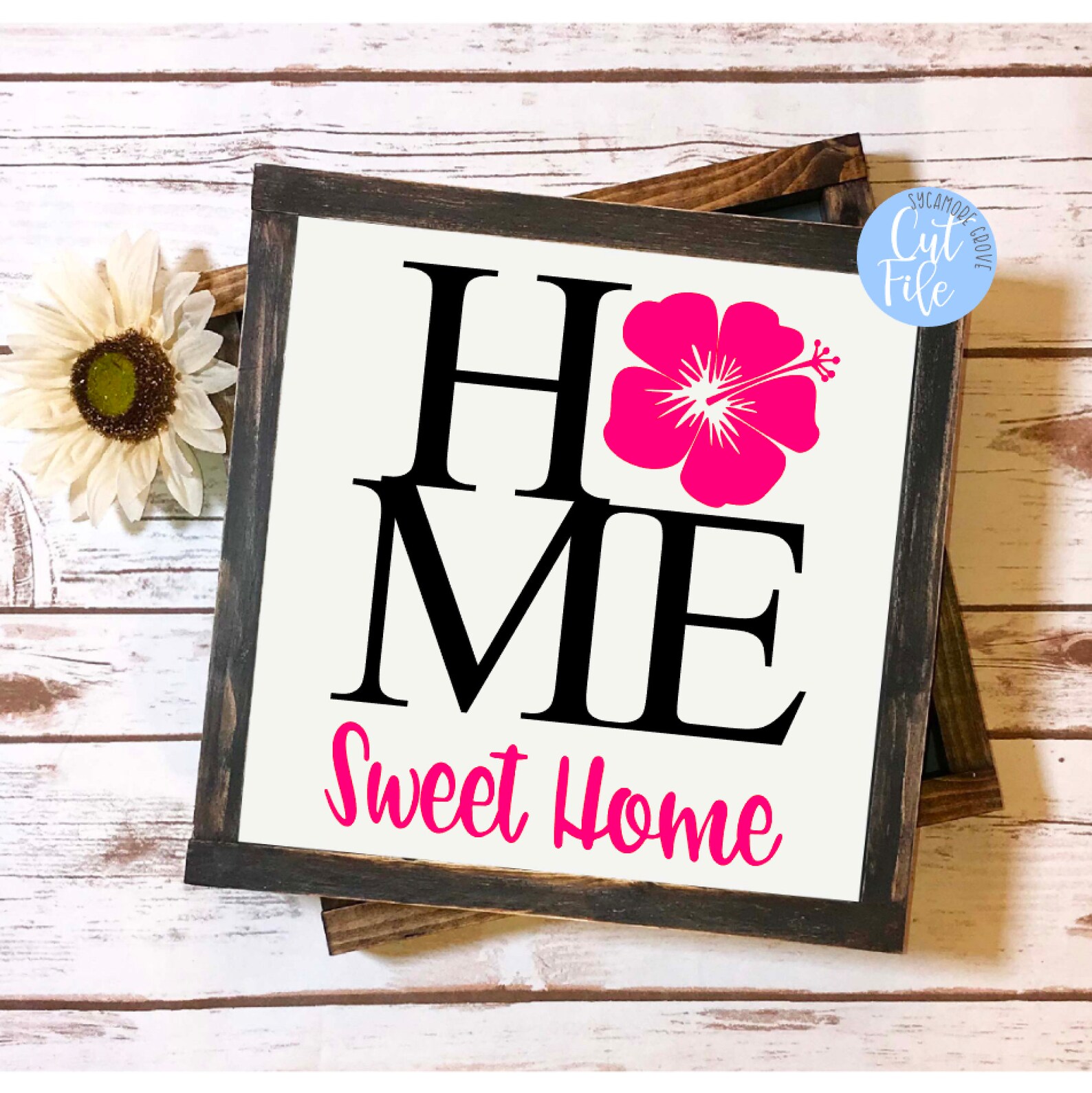 Home sweet home Hawaiian hibiscus SVG home digital Etsy