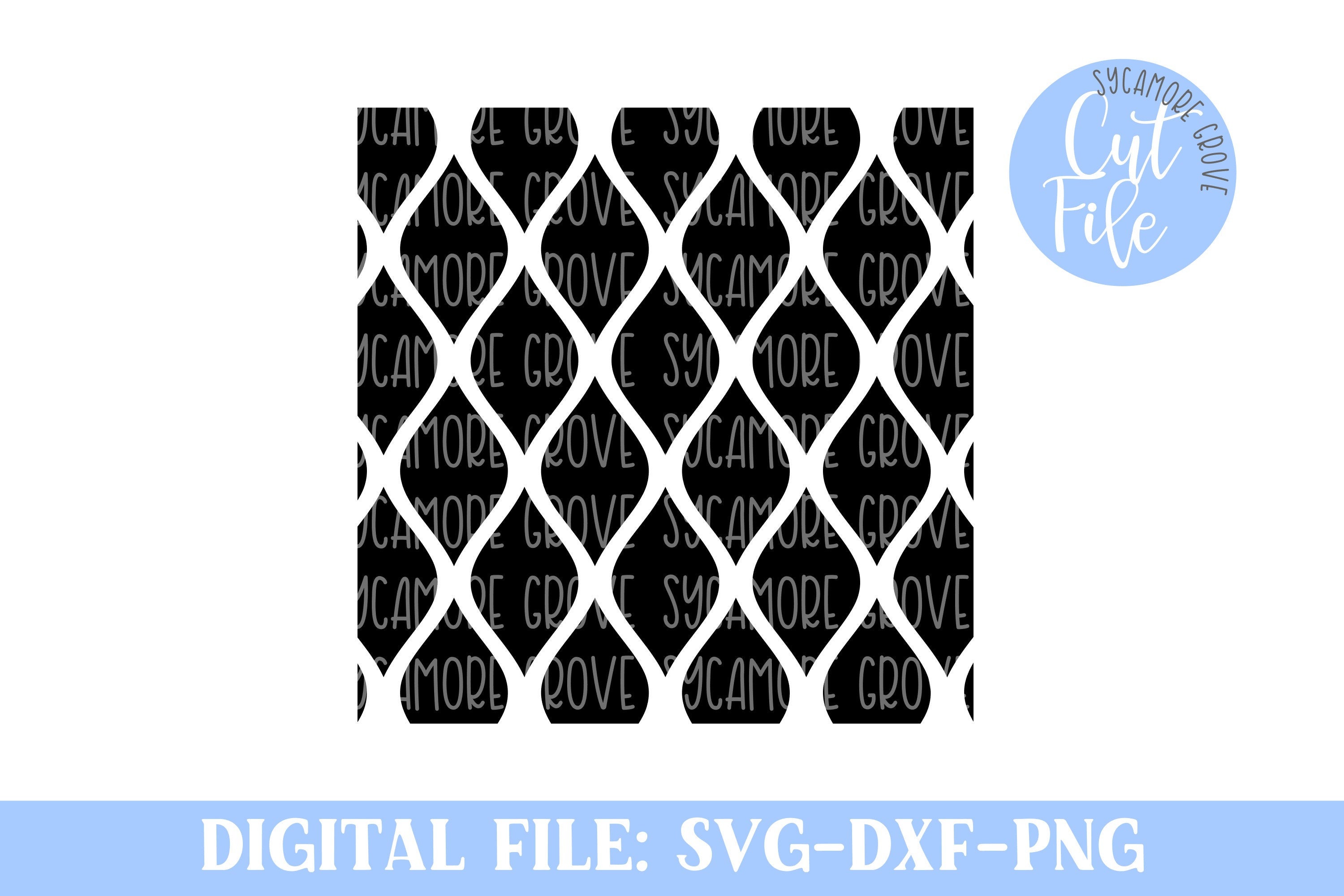 Lattice Pattern - Set of 2 Square SVG Cut Files