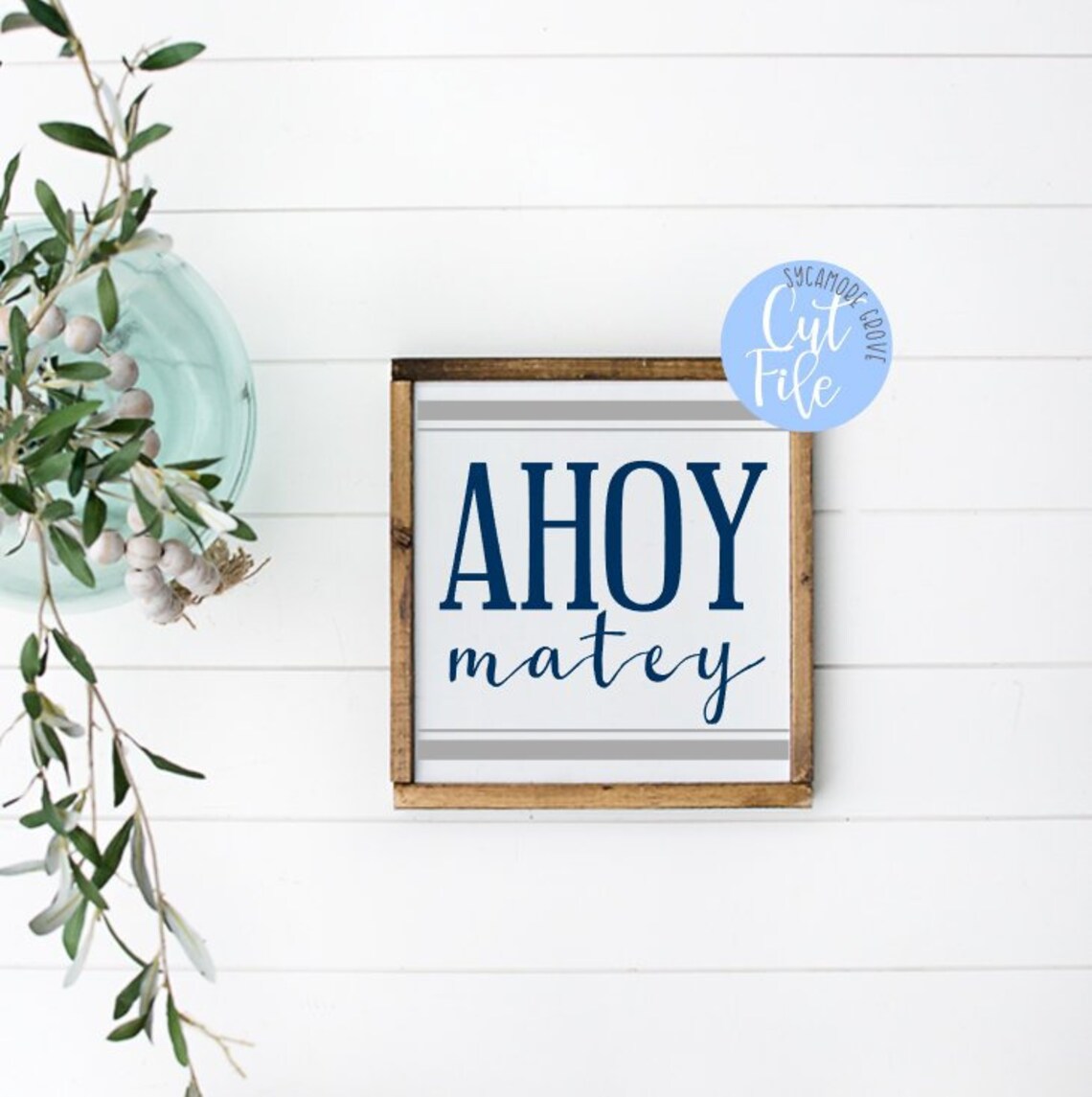 Ahoy matey SVG coastal nautical digital cut file  Etsy
