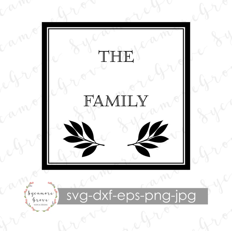 Download Family name sign SVG customizable digital cut file | Etsy