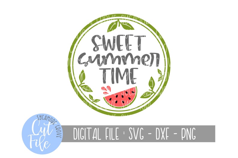 Download Sweet Summertime Watermelon svg Round Summer svg ...