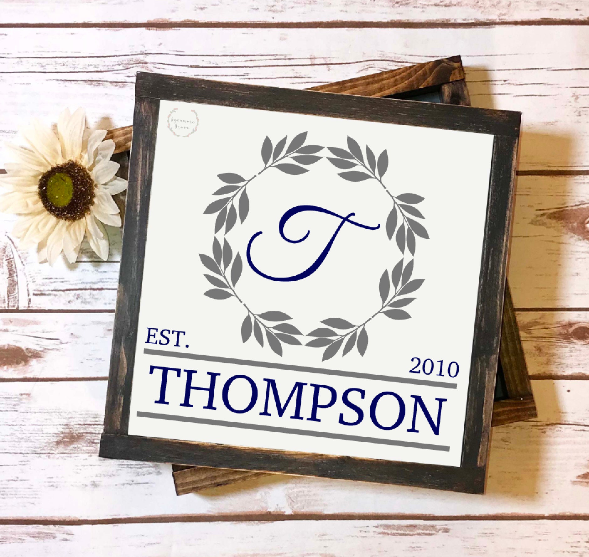 Download Family name laurel wreath monogram SVG customizable ...