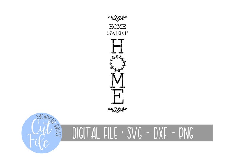 Download Home Sweet Home Wreath svg Tall Vertical Welcome svg Front ...