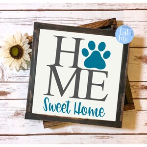 Home Sweet Home Dog Paw Print SVG Digital Cut File - Etsy