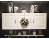 MINI Eucalyptus Wreath Boxwood Country Cottage Wreath Wall Hanging Small Wreath Wreath decor Boxwood Farmhouse Cabinet decor