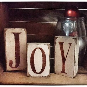 Joy Primitive word Block Set | Home Decór | christmas Decor| x-mas | Christmas Wooden Block Set| Rustic Decor| CHRISTMAS|primitive decor