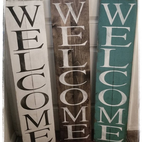 Rustic Wood WELCOME Sign for Porch | Rustic Welcome Sign | Farmhouse Welcome Sign | Porch Welcome Sign | Farmhouse Décor | Large Welcome