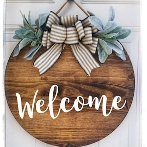 Wooden Home Sweet Home Door Hanger| Rustic Welcome Sign | Farmhouse Welcome Sign | front door Sign | Farmhouse | welcome sign front door