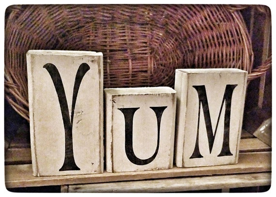 Yum Block Setamericana Decoramericana Setprimitive Singapore - Rustic Americana Home Decor Yum Block Setamericana Decoramericana Setprimitive Singapore - Rustic Americana Home Decor