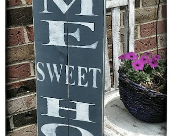 Rustic Wood home sweet home Sign for Porch | Rustic Welcome Sign | Farmhouse Welcome Sign | Porch Welcome Sign | Farmhouse Décor |