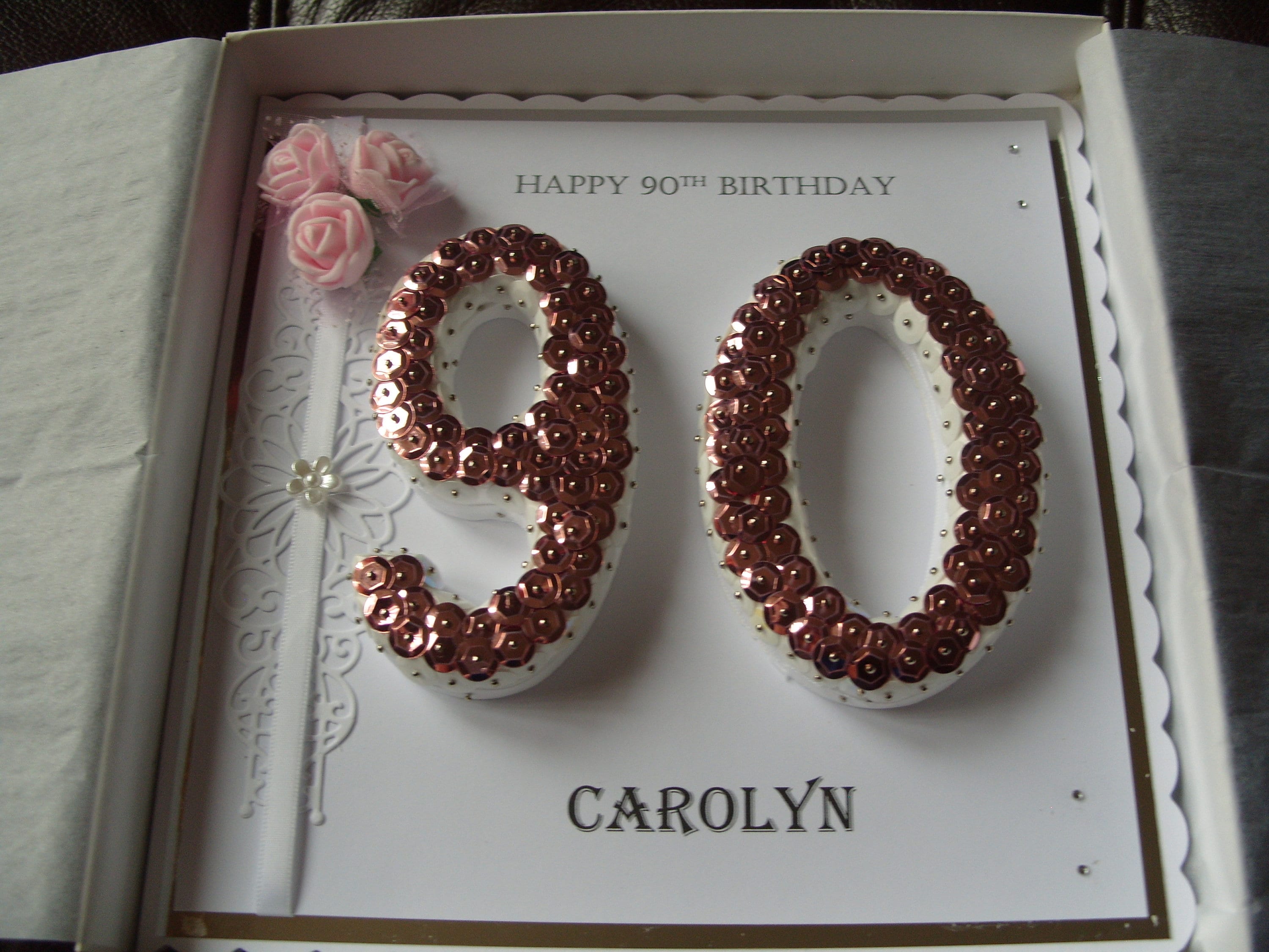 Handmade Personalised 90th Birthday Card - Etsy New Zealand