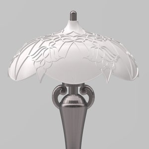 Digitale STL Puppenhaus-Miniatur-Tiffany-Art Lampen-Dateien für den 3D-Druck in 1:12