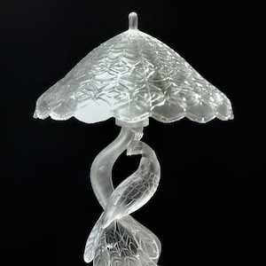 Peacock Tiffany Glasmalerei - Lampenbausatz - 1:12, unbemaltes Miniatur DIY Licht